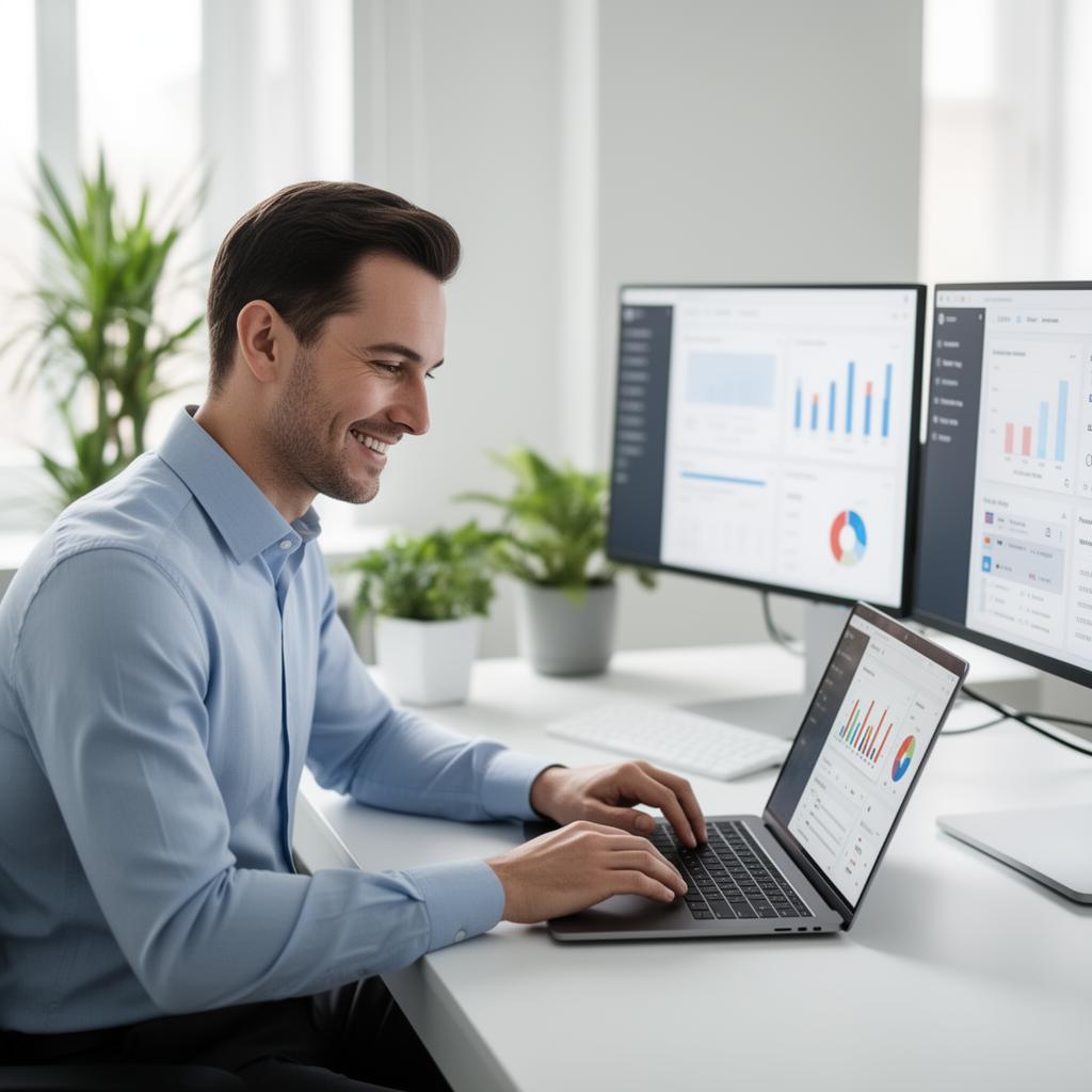 Business owner working on Caillio website